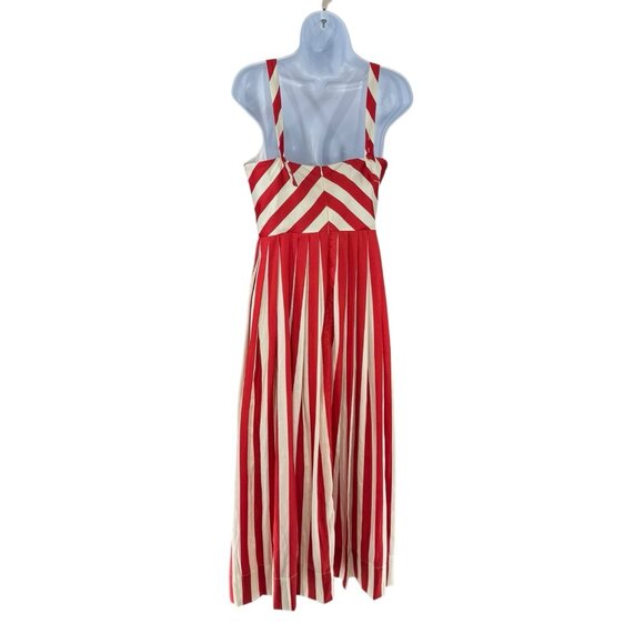 Tuckernuck NEW Red Rogue Stripe Sleeveless Classic Modest Maxi Dress Size S - Picture 6 of 10